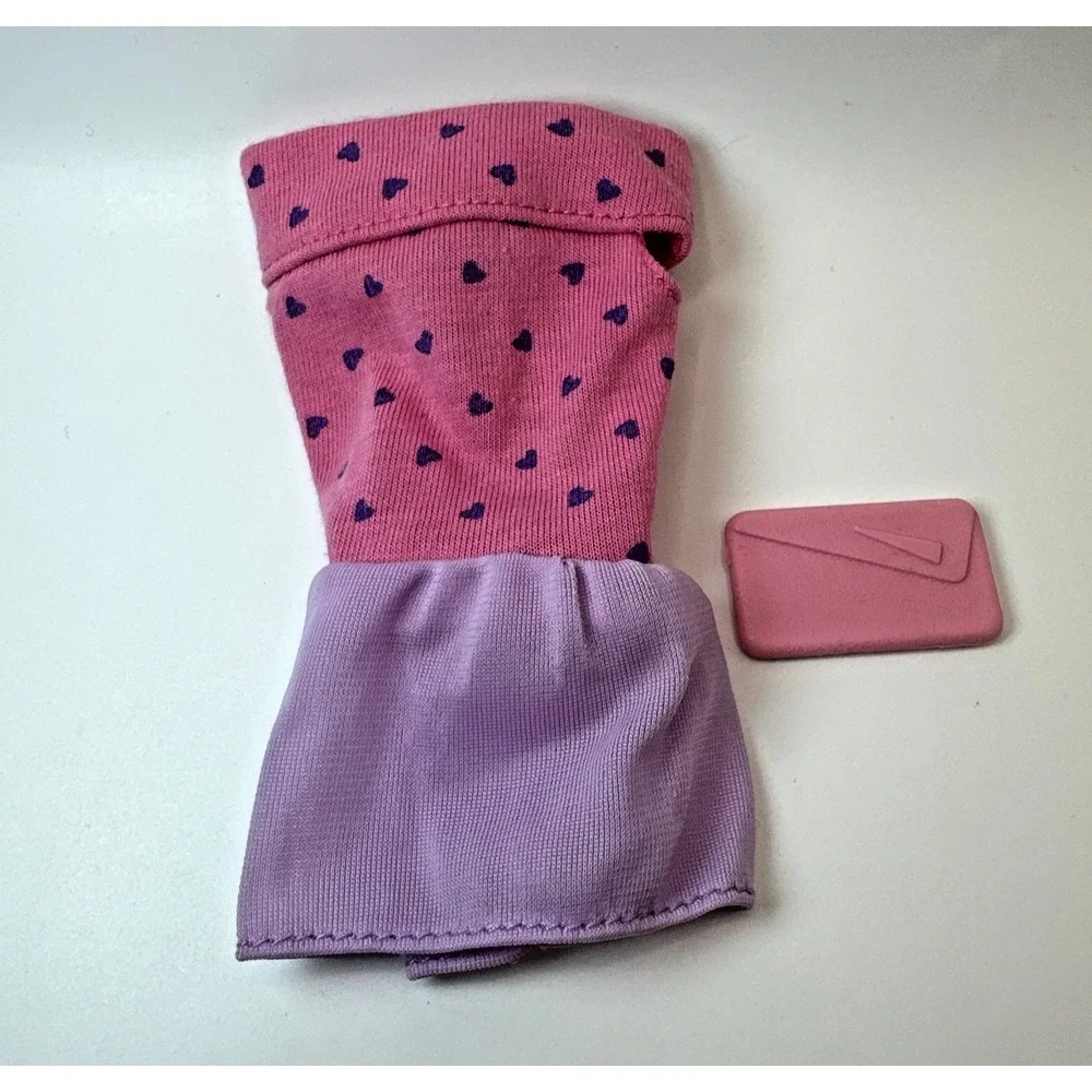 Vintage Barbie Fashion Fever Pink Hearts Dress Clutch Heels Outfit 1990 Mattel